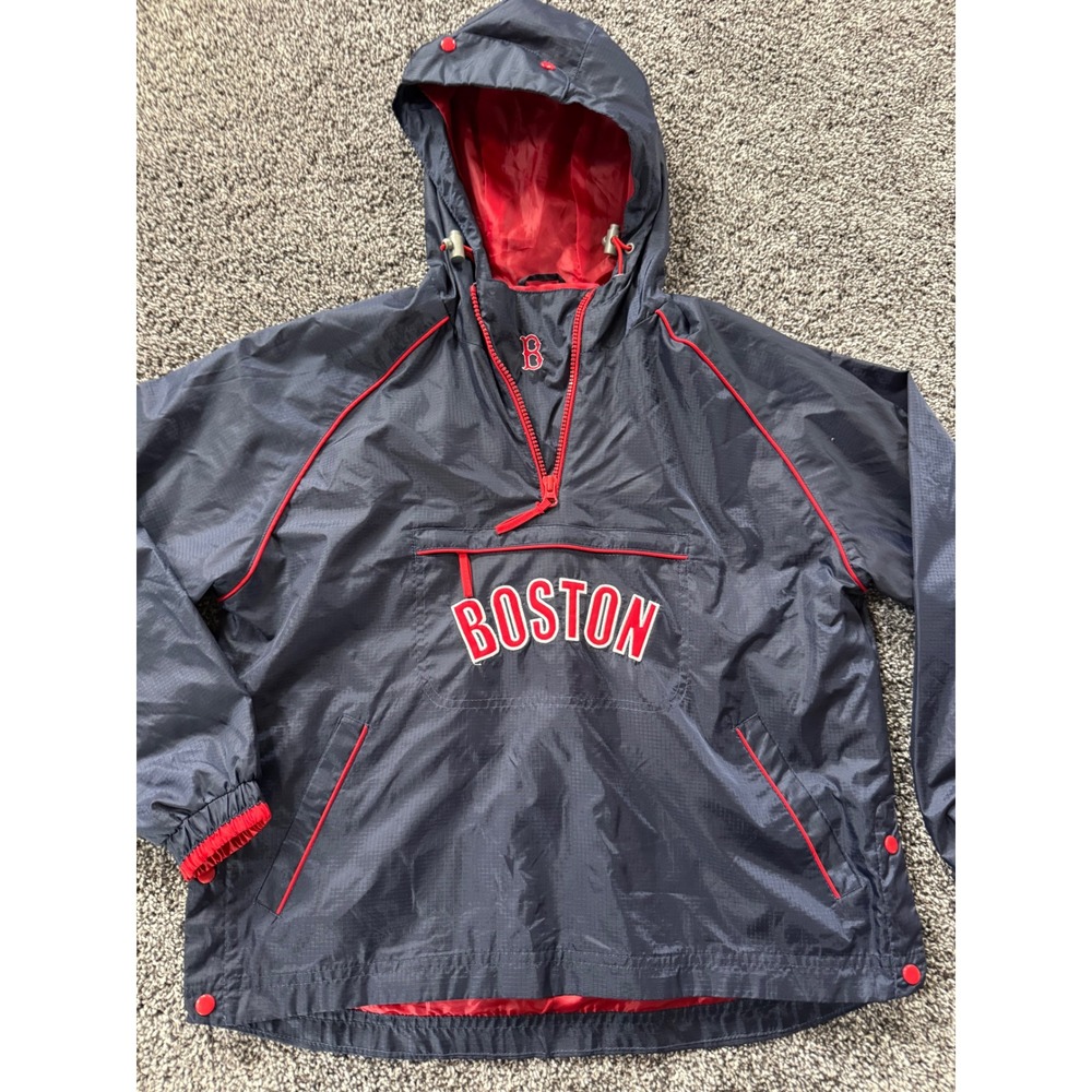 Boston Red Sox G-III Sports Carl Banks Navy Blue Windbreaker Jacket Youth Large